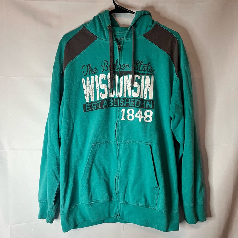 Teal Wisconsin Hoodie